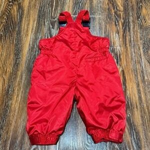 Baby Gap Red Snow‎ Bib Overalls Ski Pants Size 3-12 Months S M Snow Baby